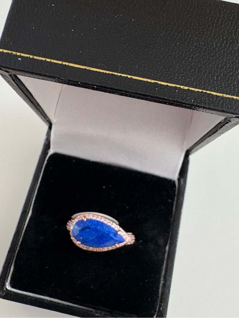 Bomb Party Starlight’s Pool Ring RG31111 Genuine Lapis Rose Gold Plating